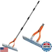 Walensee Thatch Rake, 15-Inch Lawn Thatching Rake, Robust Dethatcher Rake, Ef