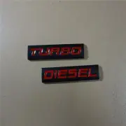 Matte Red Black 1x TURBO + 1x DIESEL Metal Badge Emblem Decal Sticker Motors AWD (for: Renault)