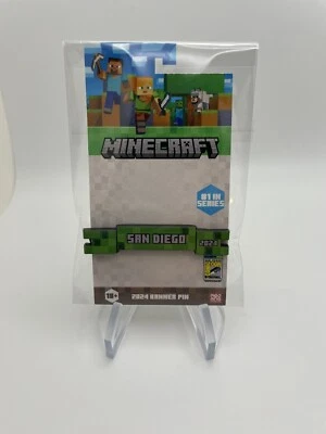 SDCC 2024 Minecraft San Diego Banner Pin 1st In Series LE 200