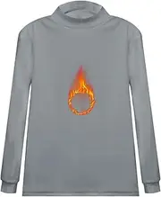 [Trendy Boy] Boys Long Sleeve Thermal Top Thermal Underwear with Stand-Up Collar Soft Fleece Lined Base Layer