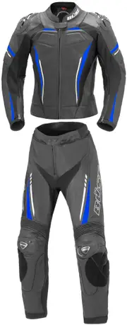 Büse Imola Two Piece Ladies Motorcycle Leather Suit, black-blue, Size 36 for Women Black Blue
