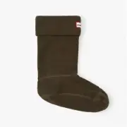 HUNTER NEW $35 Short Fleece Boot Socks Dark Olive Medium