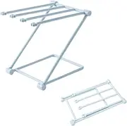 Countertop Dishcloth Drying Rack Foldable Kitchen Rag Holder, Towel Bar, Desktop Hand Towel Stand for Kitchen, Bathroom (Blue)