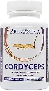 Cordyceps Mushroom Capsules | Immune System Booster, Enhanced Energy & Endurance | Natural Kidney Support | Non-GMO, Allergen Free, Pure Cordyceps sinensis Mushroom | 60ct.