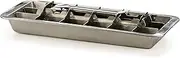 RSVP International Endurance® Vintage Inspired Ice Cube Tray, 11" | Retro Design for Bars & Kitchens | Levers Remove Cubes | Heavy Duty Stainless Steel | Dishwasher Safe
