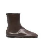 [Dear Frances] Dear Frances Balla Leather Zipped Ankle Boots 36 IT BROWN