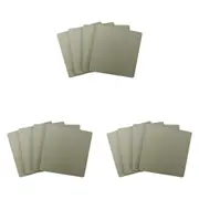 12pc Annabel Trends Coaster/Placemat Set Square Recycled Leather 10x10cm Stone