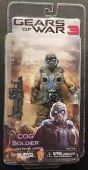COG SOLDIER GEARS OF WAR 3 NECA ACTION FIGURE RETRO LANCER MIP GAME 2012 RARE
