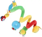 Luxshiny Car Seat Toys Plush Spiral Activity Carseat Hanging Toy Hanging Rattles Spiral Stroller Toy with Ringing Bell