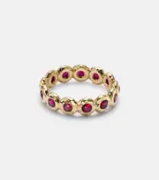 [Octavia Elizabeth] Octavia Elizabeth Nesting Gem 18kt gold eternity ring with rubies L 1/2 gold