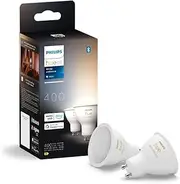Philips Hue GU10 Smart Lamp, Adjustable Warm to Cool White Light, 2 Pack, Bluetooth Compatible, Voice Control with Alexa, Apple Home and Google Assistant