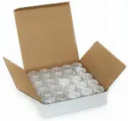 , 50, Clear, Empty, 5 Gram Plastic Pot Jars, Cosmetic Containers.
