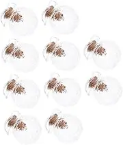 COMNESTBI 10 Sets Clear Glass Wish Bottles with Corks Decorative Storage for Memories Perfume Drift Messages Unique DIY Crafting Supplies