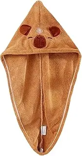 Hair Drying Towel - Capybara Towel Wrap - Soft Super Absorbent Coral Fleece Hat for Long Curly Wet Headwear Bath Shower Travel Spa
