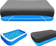 10ft Rectangular Inflatable Pool Cover 120 x 72 in Solar infaltable Rectangle Pool Cover 10 x 6 ft Fits Blow Up Pool Built-in Elastic Band and Extra Buckle Pools Protecto Above Ground Swimming Cover
