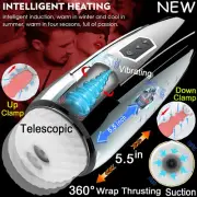 Automatic Male Masturbator Handsfree Thrusting Cup Vibrating Stroker Lubricants