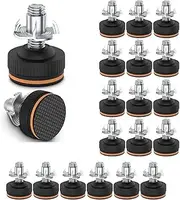 20 Pcs Adjustable Furniture Levelers with Floor Protectors, 3/8" Heavy Duty Leveling Feet with Rubber Pads,Leg Levelers for Sofa Cabinets Tables Chairs, Furniture Levelers for Tables, Sofa, Cabinets