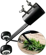 SEIWEI Weed Remover Tool Patio Weeding Tool with Wheels, Garden Patio Weed Puller Handtool for Lawns Block Paving Driveway Slab Cleaning, without Kneeling Required