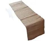 5 Lot 13"x108" Burlap Table Runner 100% Natual Refined Jute Squared end Wedding