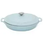 NEW Chasseur Low Round Casserole Dish Duck Egg Blue 30cm/2.5L