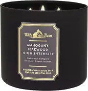 White Barn 3-Wick Candle in Mahogany Teakwood High Intensity, Scented