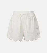 [Farm Rio] Farm Rio Embroidered linen shorts AU 14 white