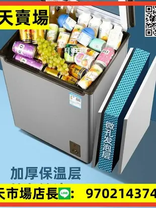 小冷柜節能一級能效家用全冷凍冰櫃小型商用大容量冰櫃速凍冷藏兩用柜小型迷你冷藏冷凍櫃