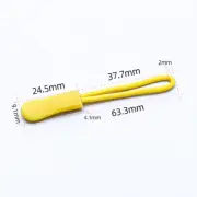 30Pcs Zipper Pulls Pull Head Handle Replacement Tags Cord Extension Yellow