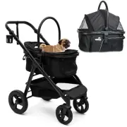 Dog Walker Stroller Pet Cat Carrier Multifunctional 2In1 Travel Seat Detachable