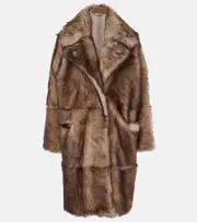[Nour Hammour] Nour Hammour Evita shearling coat AU 14 brown