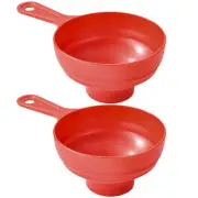 2 Pcs Jam Funnel Plastic Oil Set Wide Mouth Funnels for Kitchen Use Flexible