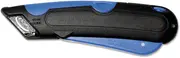 COSCO 091508 Easycut Cutter Knife w/Self-Retracting Safety-Tipped Blade, Black/Blue