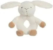 Apricot Lamb Baby Bunny Soft Rattle Toy, Plush Stuffed Animal for Newborn Soft