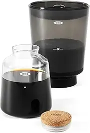 OXO 11237500 BREW Compact Cold Brew Coffee Maker Metallic,BLACK