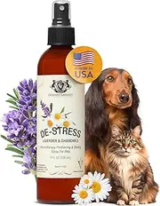 Lavender & Chamomile Aromatherapy Freshening & Shining Spray for Pets, Dog Grooming Spray & Pet Odor Eliminator - 8 FL OZ (236 mL)
