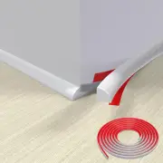Lifuncren Flexible TPE Quadrant Trim, 1 M Self-Adhesive Wall Baseboard Mouldi...
