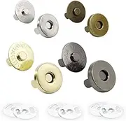 Magnetic Button Clasps Snaps Fastener Clasps for Sewing, Craft, Purses, Bags, Clothes, Leather 40 Sets(18mm-4 Colors)