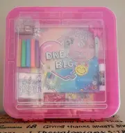Horizon Groups Girls Pink Scrapbook Kit w CD Unicorns, Butterflies, Glitter, BFF