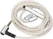 Upgrade Headphone Cable 184 Core Silver Plated Copper MMCX 3.5mm Replacement Headphone Cable with Mic Volume Control for SE425 SE535/UE900/TK200 T100/W50 W60 W80/ES50 ES60/PRO50/AM PRO30/XBA-H30 XBA