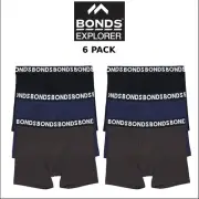 Bonds Mens Guyfront Mid Trunk Signature Fly Opening Seamfree Side 6 Pack MWKM3A