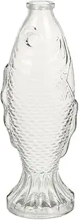 Zerodeko Fish Shaped Glass Bottle, Decorative Bottle Drift Bottle Vase, Fish Shaped Container for Home Decoration for Table Decoration Flowers and Plants