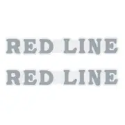 Redline - Old font in Chrome - Seat decal set - Old school bmx