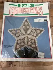 Bucilla Christmas Victorian Lace Star Tree Topper Plastic Canvas Kit #61094