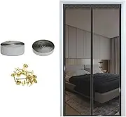 90 * 205CM Magnetic Fly Screen Door for Keeping Flies Bugs or Insects Out Automatic Closure Without Drilling for Front and Back Doors Balcony Sliding Glazing Garages Living Room