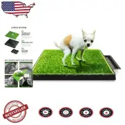 Durable Dog Potty Grass Pad 25" x 20" with Efficient Drainage for Easy Cleanup