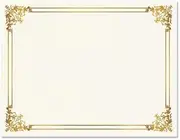 Empire Gold & White Parchment Certificate Papers - Pack of 25, NOT FOIL Laser & Inkjet Printer Compatible, for Office, Business Awards, Graduation, School Diplomas, 8-1/2" x 11" on 60 lb. Text Stock