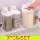 2L Plastic Cereal Dispenser Storage Box Kitchen Food Grain Rice Container f