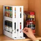 Rotating Spice Storage Rack Kitchen Organizer Shelves Storage Supplies