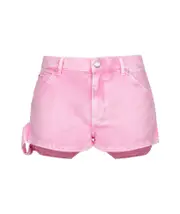 Pinko Logo Patch Denim Shorts 25,26,27,29,IT36