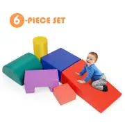 Costway Giant Soft Foam Blocks Climb Crawl & Slide Playset Indoor Activity Play Toys